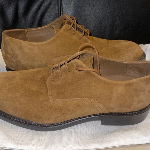 VINCE  Davies Plain Toe Derby Tan Suede Oxfords Suede Size 9.5 US NEW main image 13
